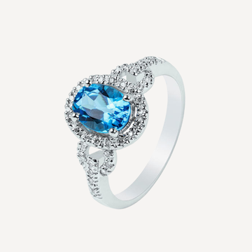 Blue diamond ring